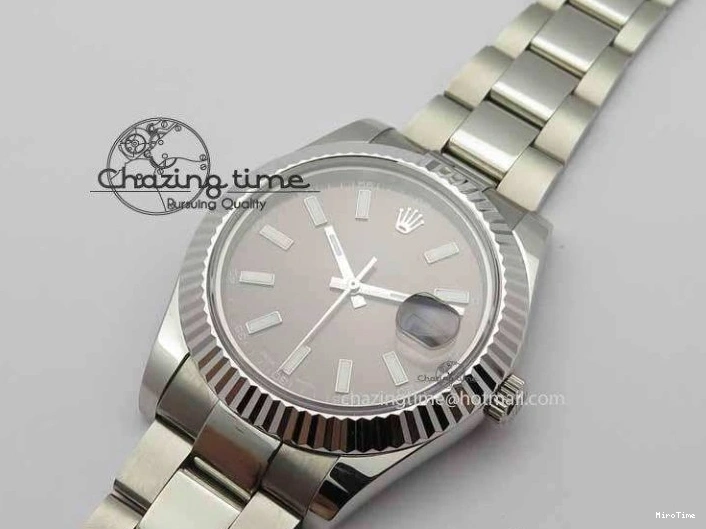 MiroTime 0325 Tailored DateJust II 41mm SS BP Maker Best Edition Dark Gray Dial On SS Bracelet SA 3735
